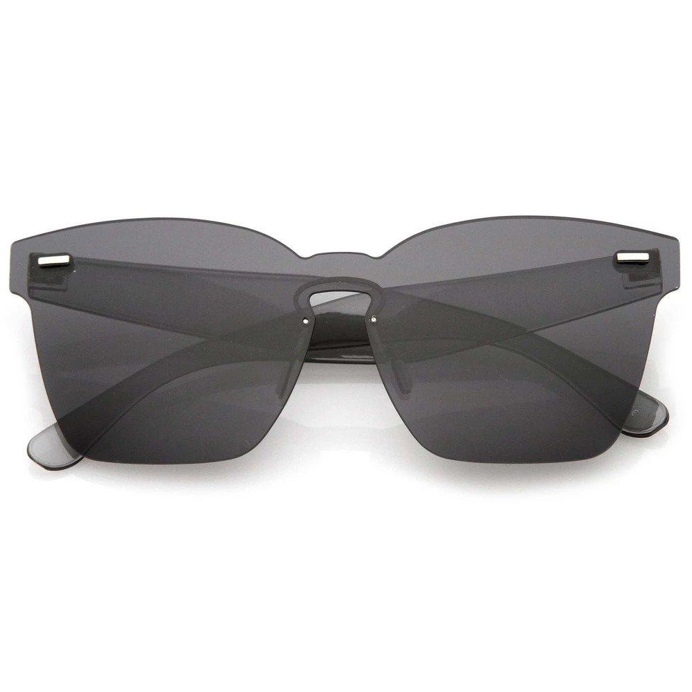 Rimless Sunglasses Women Men Fashion Trendy Square Sun Glasses Black Lens Lentes